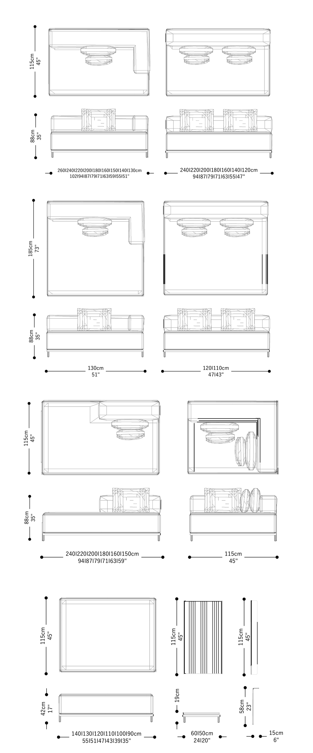 Imagem das dimensões completas do produto